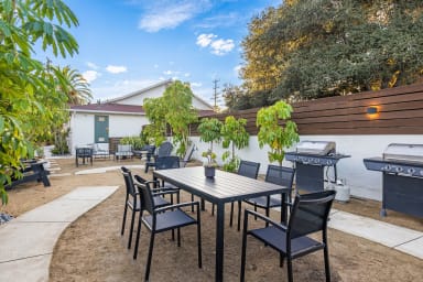 Relax, grill, and unwind in our cozy outdoor lounge.