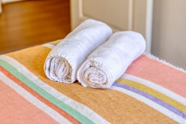 Draps de bain fournis dans la location