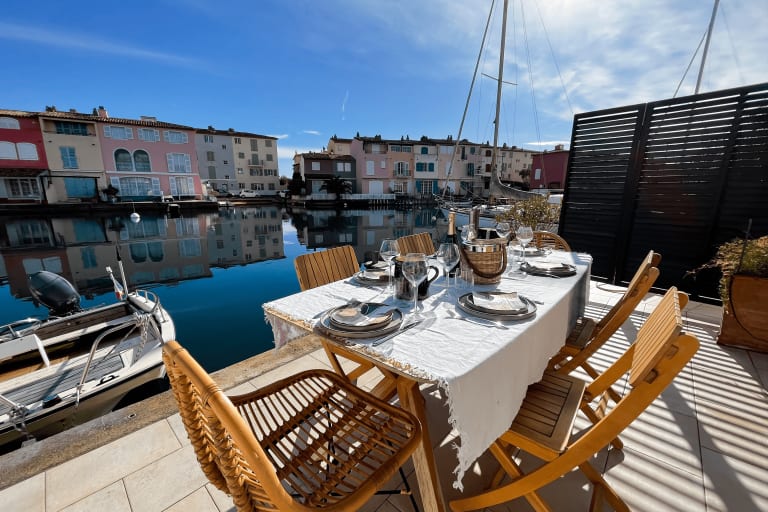 Waterfront holiday home in Port Grimaud with terrace, France 