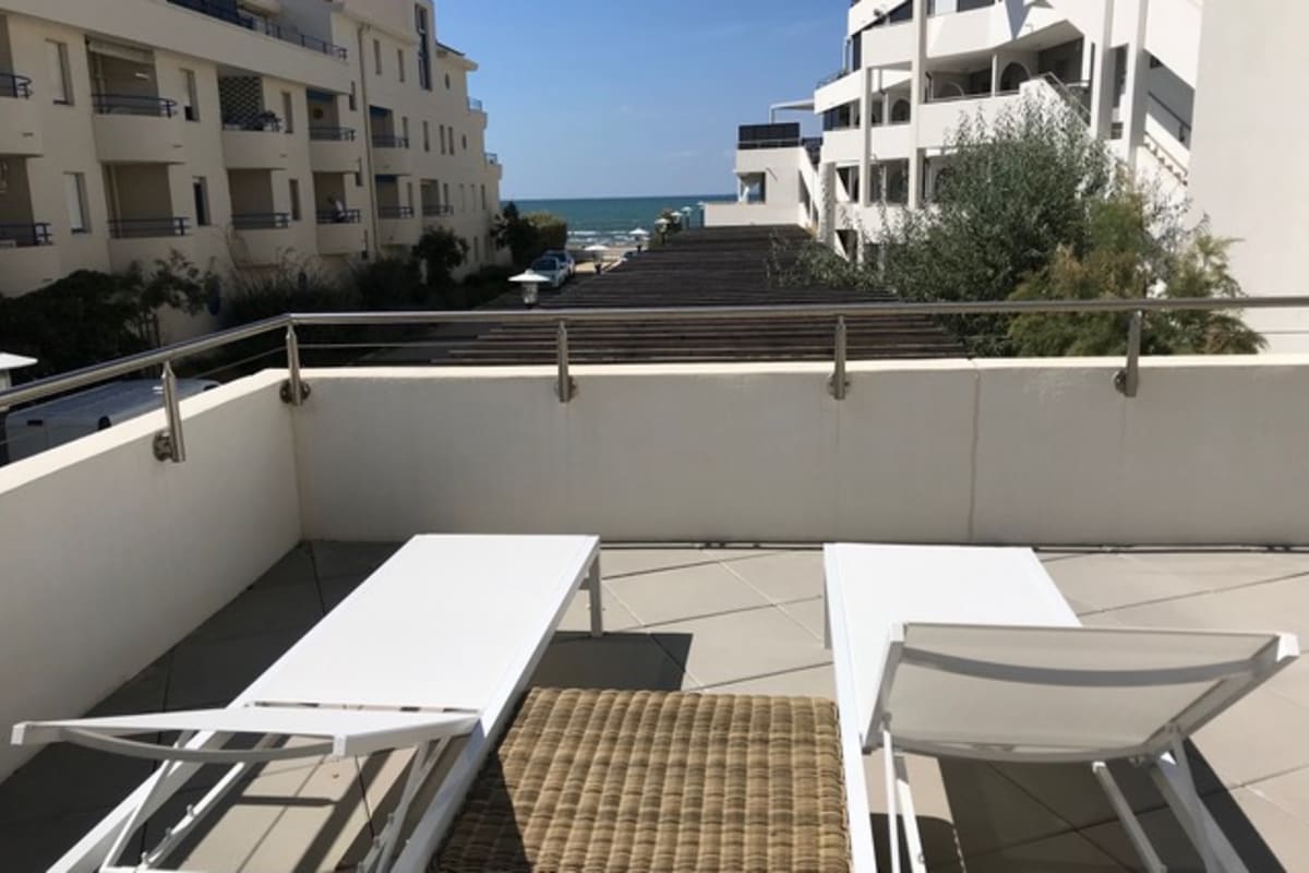  Appartement Terrasse ensoleillée : appartement 1 chambre 1 cabine vue mer terrasse 
