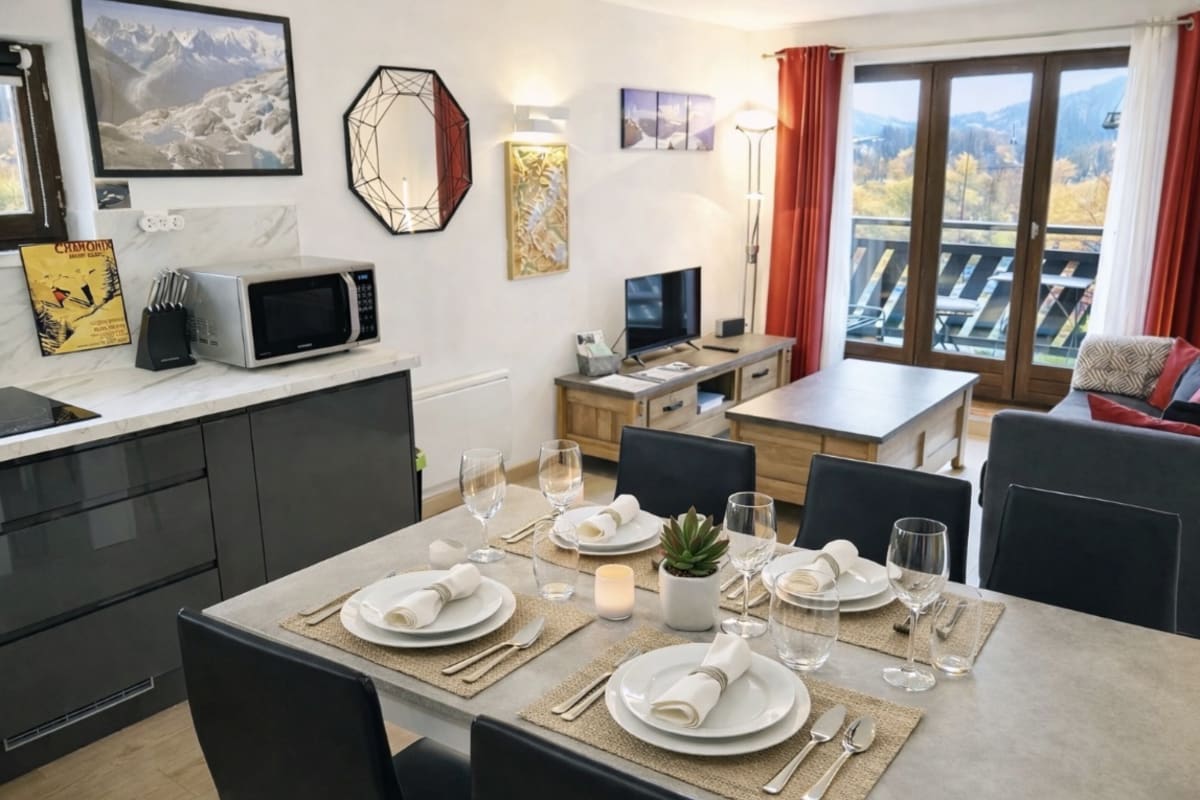 Appt Modern | Balcon+ parking | Centre Chamonix