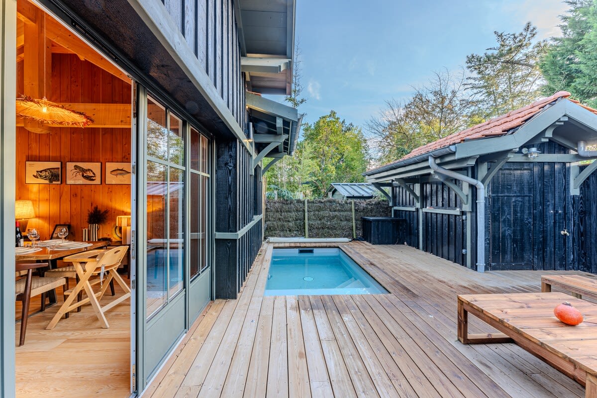 Immobilier Villa Lège-Cap-Ferret - piscine - vue bassin  