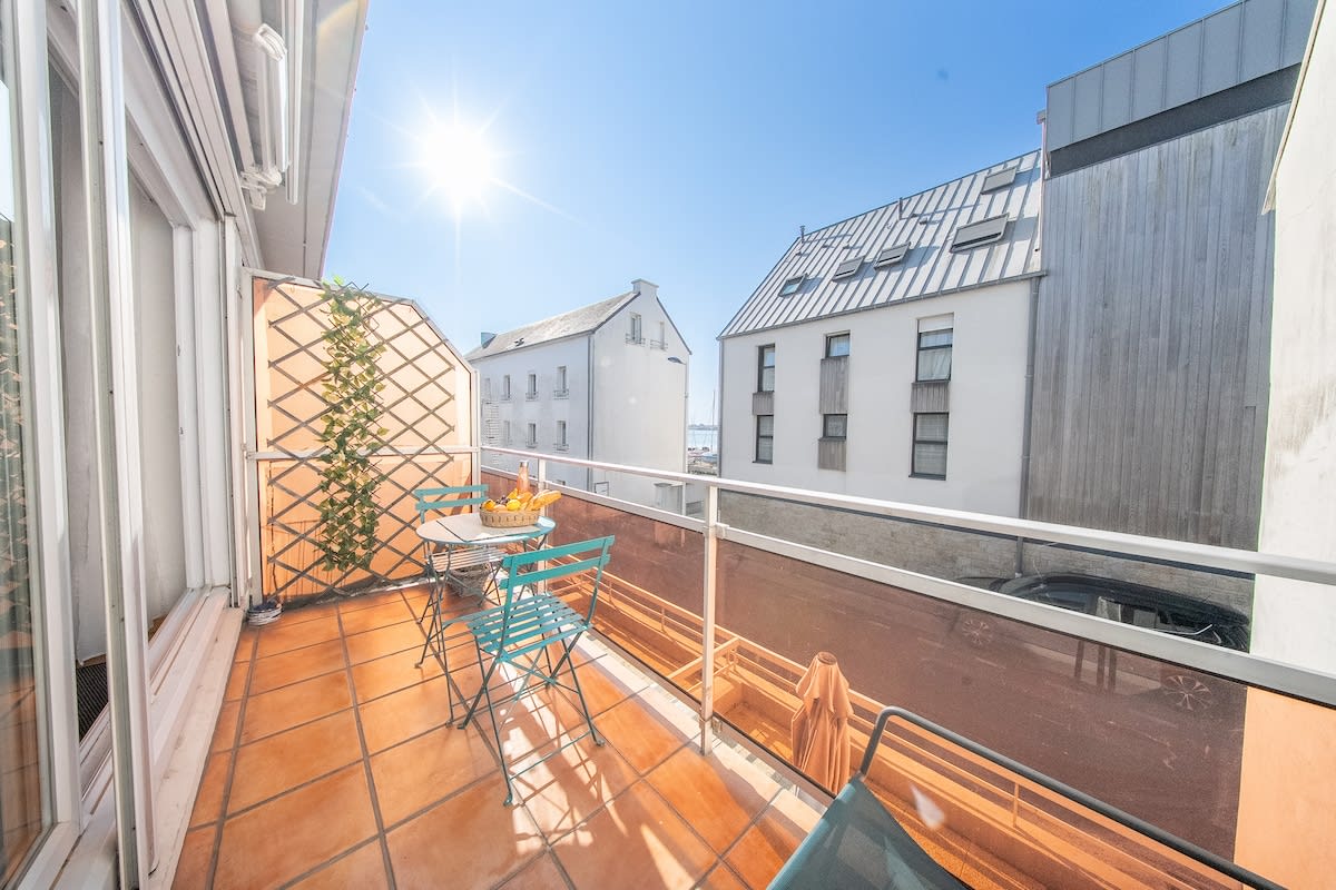  Appartement Vue mer et garage privé • Port de Kernével