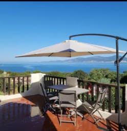 20m² terrace with superb sea view and garden furniture