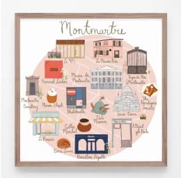 Carte Montmartre avec emplacement Le Jardin Secret de Montmartre géré par Mey...