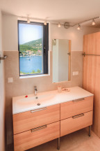 Enjoy the privacy of master bathroom with charming sea view