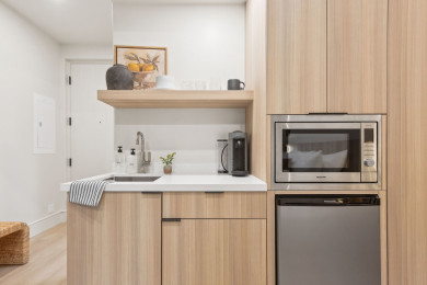 Kitchenette with Nespresso Coffee Machine and Mini Fridge - No Stove