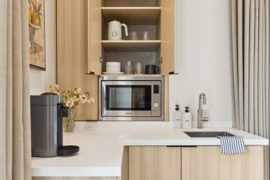 Kitchenette with Nespresso Coffee Machine and Mini Fridge - No Stove