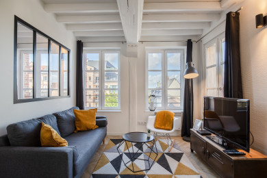 Salon avec télévision 