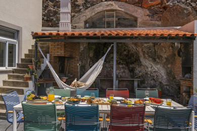 dining area and barbecue