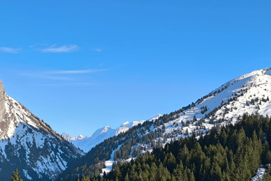 vue sur les Aravis, Alpes Françaises, Mont Blanc