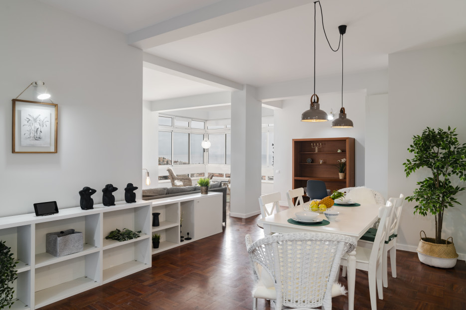 dining area and kitchen