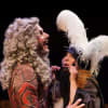 Felix Scott as Mr Horner and Amy Morgan as Mrs Margery Pinchwife