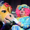 Quinn Patrick (Dame Trott) and Daisy the Cow