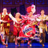 Tim Vine (Wishee Washee), Suzanne Shaw (Genie), Graham Hoadly (Widow Twankey) and Gareth Leighton (Aladdin)