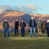 The cast of Rogue Herries with Skiddaw in the background