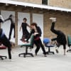 Ludus Dance performs outdoors at Lancaster University