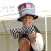Nathan Smith as the Mad Hatter in Alice - An Extraordinary Adventure at Wightwick Manor, near Wolverhampton on Tuesday