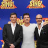 Nigel Harman who plays Simon, X–Factor star Simon Cowell and Harry Hill the book writer and co–lyricist at the press launch