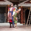 Matthew Needham as Antipholus of Ephesus and Jamie Wilkes as Dromio of Ephesus