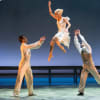 Tobias Batley as Jay Gatsby, Martha Leebolt as Daisy Buchanan and Giuliano Contandini as Nick Carraway