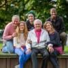 Leslie Bricusse with the cast of Pure Imagination: Dave Willetts, Julie Atherton, Niall Sheehy, Siobhan McCarthy and Giles Terera