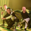 Alex Chang as Red, Oliver Wellington as Robin Hood and Geraint Rhys Edwards as Tuck