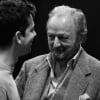 Adam Garcia (Damien) and Peter Bowles (Father Merrin) in rehearsal for The Exorcist