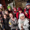 Annie Rigby (front centre) with a Winter Quest group