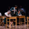 Louise Wilcox, Eyglo Thorgeirsdottir and Matthew Austin with Guillaume Pigé as Tom