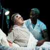 Nathan Lane (Roy Cohn) and Nathan Stewart-Jarrett (Belize)