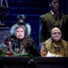Valda Aviks as Grandma Addams and Les Dennis as Uncle Fester in The Addams Family at The Lowry
