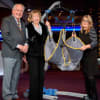 Birmingham Hippodrome creative learning manager Liz Leck (right) with donors of the mobile hoist