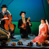Marc Antolin as Marc Chagall, musicians James Gow and Ian Ross and Daisy Maywood as Bella Chagall