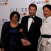 Meera Syal, Bertie Carvel and Nina Sosanya at the 2018 Olivier Awards