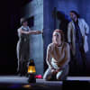 Olivia Sweeney (Gentlewoman), Kirsty Besterman (Lady Macbeth) and Reuben Johnson (Doctor)