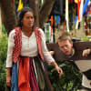 Izzy Jones as Esmeralda and Robert Rhodes as Quasimodo