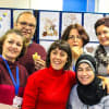 Mostafa Mosadegh, Nasim Feizi, Mohammad reza Behjat, Sameena Khan (lead creative facilitator), Nasrin Samavi (refugee community ambassador), Ahlam Seifouri, Yasmin Hosseini, Maison Foo artistic director Bethany Sheldon and Javad Mohammadi celebrate the Arts Council England funding to develop Meet Your Neighbour