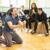 Trevor Whittaker and the cast in rehearsals for The Astonishing Times of Timothy Cratchit