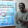 Lenny Henry donates at the new Give Leicester point at De Montfort Hall
