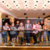 Cast and key creatives of The Ruff Tuff Cream Puff Estate Agency (from left) Sarah Workman, Wesley Charles, Daisy Ann Fletcher, Joseph Tweedale, Sarah Woods, Adrian Jackson, Akintayo Akinbode, Hannah Azuonye, Boff Whalley, Hollie Cassar, Benji Lord and Matt Burns