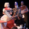 The Idea (left to right) Valeria Perboni as the Queen, Simon Mulligan as the Sentry, Ross Hobson as the King, and John Stivey as the Prime Minister