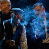 Ian Bartholomew (Sam), Keith Allen (Max) and Mathew Horne (Lenny) in The Homecoming at Malvern Theatres