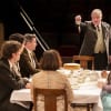 Les Dennis (Rafe Crompton) and a herring with the cast of Spring and Port Wine