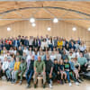 The full cast of Oliver! in rehearsal