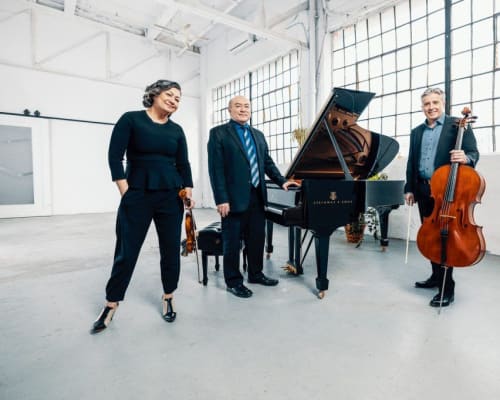 Gryphon Trio: Violinist Annalee Patipatanakoon, pianist Jamie Parker, and cellist Roman Borys, cello