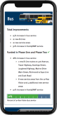 Mobile screenshot showing Translink's planned improvements to bus transportation