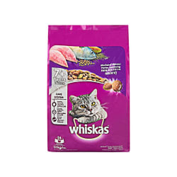 Whiskas วิสกัส อาหารเม็ด สำหรับแมวสูงวัย รสปลาทู 1.1 kg
