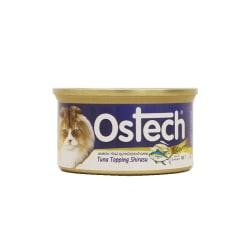 Ostech Gourmet อาหารเปียก แบบกระป๋อง สำหรับแมว สูตรทูน่าหน้าปลาข้าวสาร 80 g