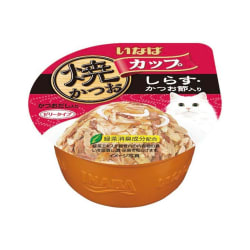 Inaba อินาบะ อาหารเปียก แบบถ้วย สำหรับแมว รสทูน่าเนื้อขาวแดงปลาข้าวสารปลาโอ 80 g